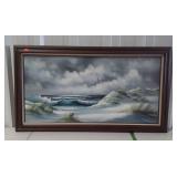 Large Oil painting on canvas, seaside landscape,