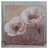 Large Poppy picture, stretched canvas, 39x39