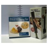 Two-piece lot: board and serving set for wine and