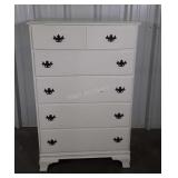 Painted 5 Drawer Tall Chest of Drawers, early all