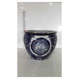 Lovely Blue Chinese Fish Bowl 16" Planter
