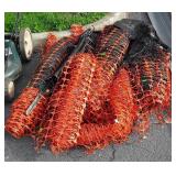 Group of used orange silt fence