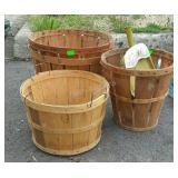 Three baskets and a dustpan