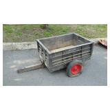 Rubber maid lawn wagon has a flat