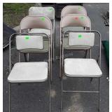 Six samsonite folding chairs