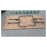 Six foot folding wooden table, will need screws