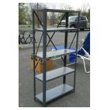 5 shelf metal storage shelving, measures 30 in