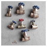 Group of seven water faucets