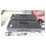 Two plastic tool boxes with misc tools