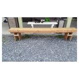 Wooden bench 94 inches long