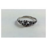 Nice Sterling Silver Ring With A Black Onyx Stone