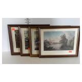 Four Currier & Ives prints, framed, please note