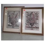 Pair of Framed Calendar Prints, January,