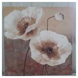 Large Poppy picture, stretched canvas, 39x39