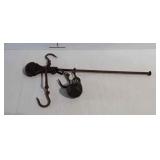 Hanging meat scale with weight