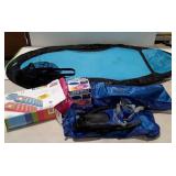Pool toys, rafts, floating light and two sets of