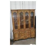 French Prov. 2pc China Hutch. Four door hutch