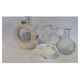 Hartstone ring jug wine decanter, bone china