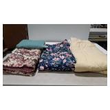 Bed Linens,two throws, twin size, misc spreads