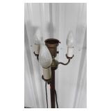 Floor Lamp, lighted marble style base top will