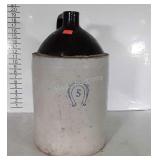 5 gallon Crockery Jug. With blue seal Upside Down