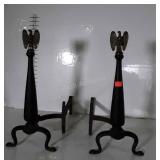 Eagle Top Fireplace Andirons