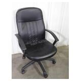 Office Chair, black leather executive type