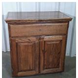 Oak portable Kitchen Cart, microwave stand.