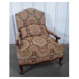 Accent Chair, wide seat armed with French Prov.