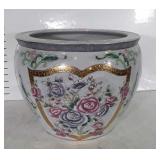 Chinese 14" FishBowl Planter, with Gold Fish