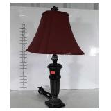 Table Lamp, metal urn style base with fabric
