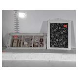 Home Wall Decor Lot. 2 shadow box frames, 30"