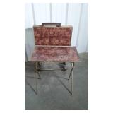 Mid Century TV Tray Set with Stand
