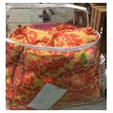 Full size bedspread and matching pair of
