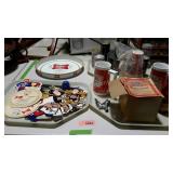 Beer advertising included Miller High Life tray,