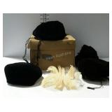 5 vintage hats and 1/2 box