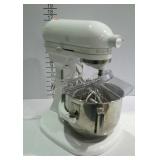 KitchenAid stand mixer with stainless mixing bowl,