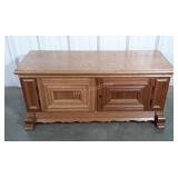 Oak Console type Trunk or Flatscreen TV Cabinet.