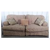 Alan White Furniture. Sofa with 4 throw pillows.
