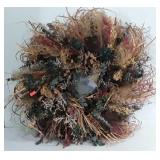 Dried flower wreath, large at approximately 39"