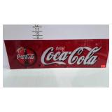 Advertising sign panel. Coca-Cola, poly, 28x9