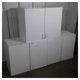 Three Wall Cabinets, white laminated Utility Room