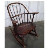 Antique Rocking Chair, Windsor Style low molded