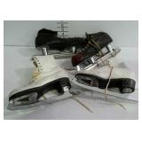 Ice Skates- Black size 10, and white size 7