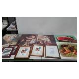 Five paper prints 16x20 and 20x16, four frames