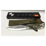 Knife - Cross Fire fixed blade knife with fire rod
