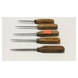 5 Ice picks, some with advertising