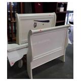 Twin Size Painted Sleigh Bed with Rails
