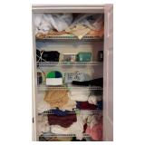 Linens Closet Contents, blankets, towels, heating