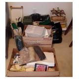 Sewing Supplies Lot, material, yarn, hoops,